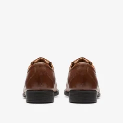 Clarks Whiddon Cap Dark Tan Leather Best Sale