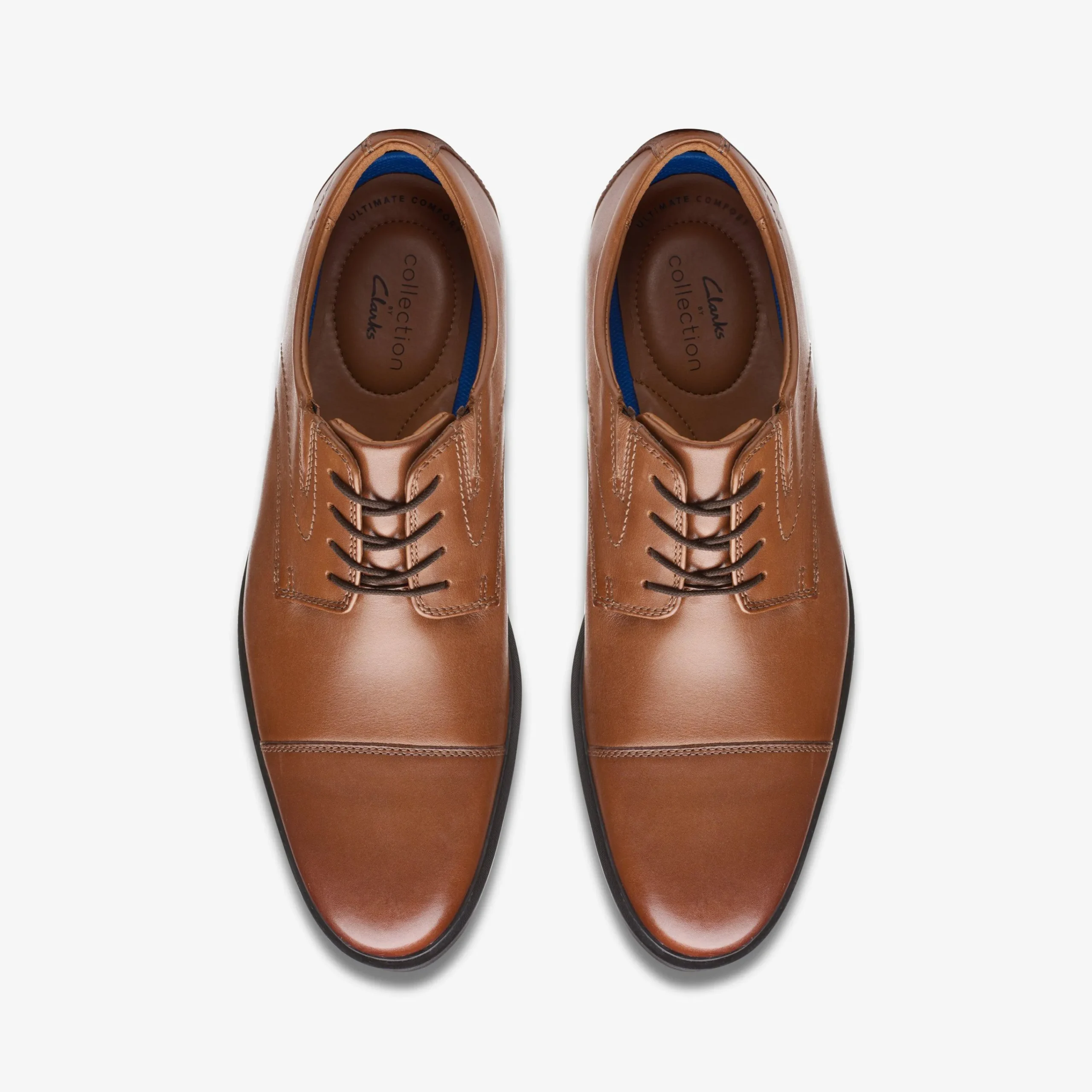 Clarks Whiddon Cap Dark Tan Leather Best Sale