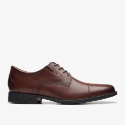 Clarks Whiddon Cap Mahogany Leather Best Sale