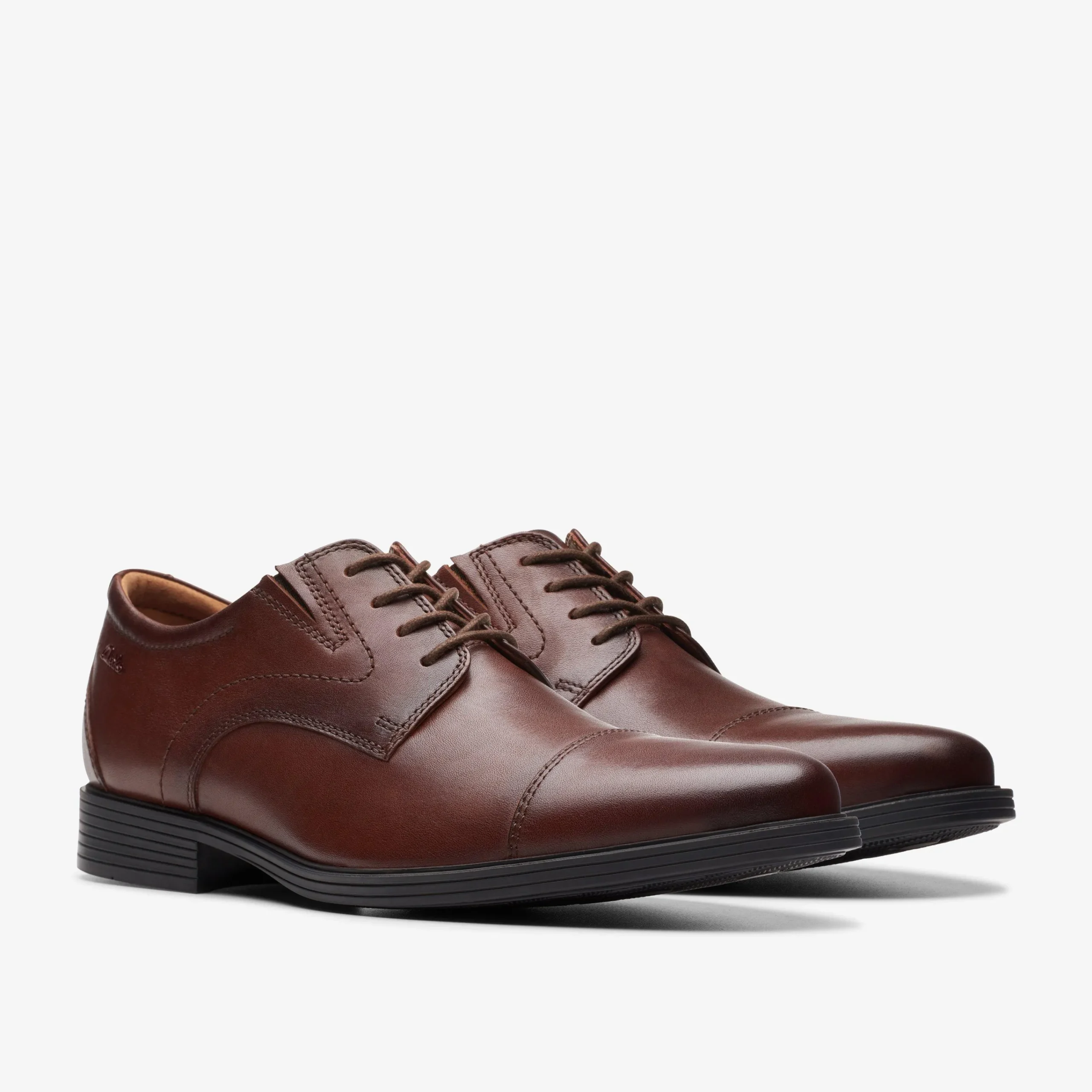 Clarks Whiddon Cap Mahogany Leather Best Sale