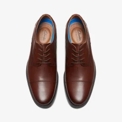 Clarks Whiddon Cap Mahogany Leather Best Sale