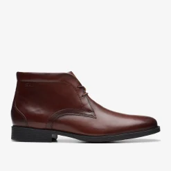 Clarks Whiddon Mid Mahogany Leather Cheap