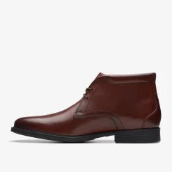 Clarks Whiddon Mid Mahogany Leather Cheap