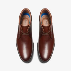 Clarks Whiddon Mid Mahogany Leather Cheap
