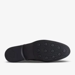 Clarks Whiddon Pace Black Leather Flash Sale