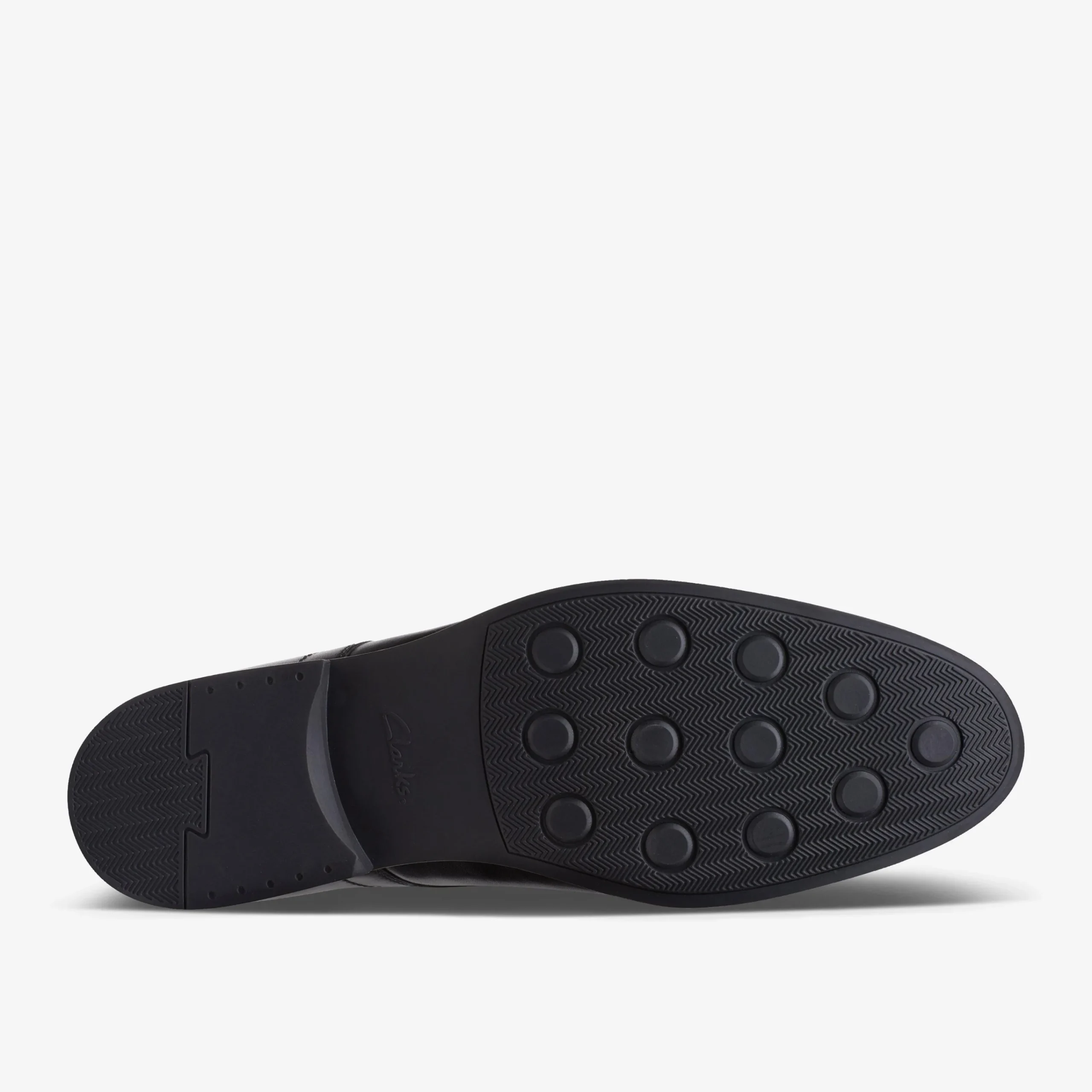 Clarks Whiddon Pace Black Leather Flash Sale