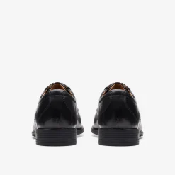 Clarks Whiddon Pace Black Leather Flash Sale