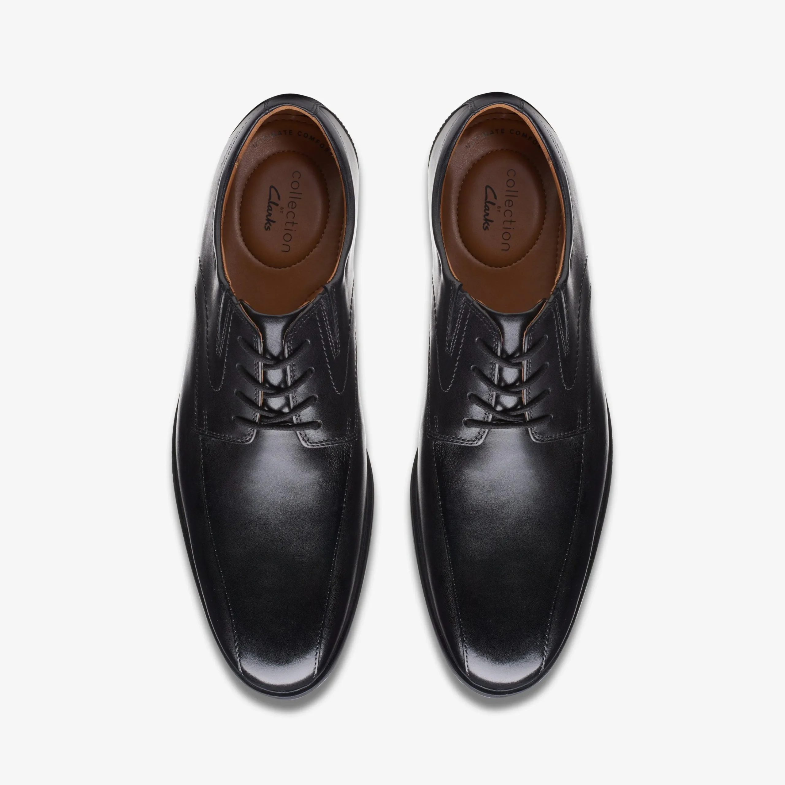 Clarks Whiddon Pace Black Leather Flash Sale