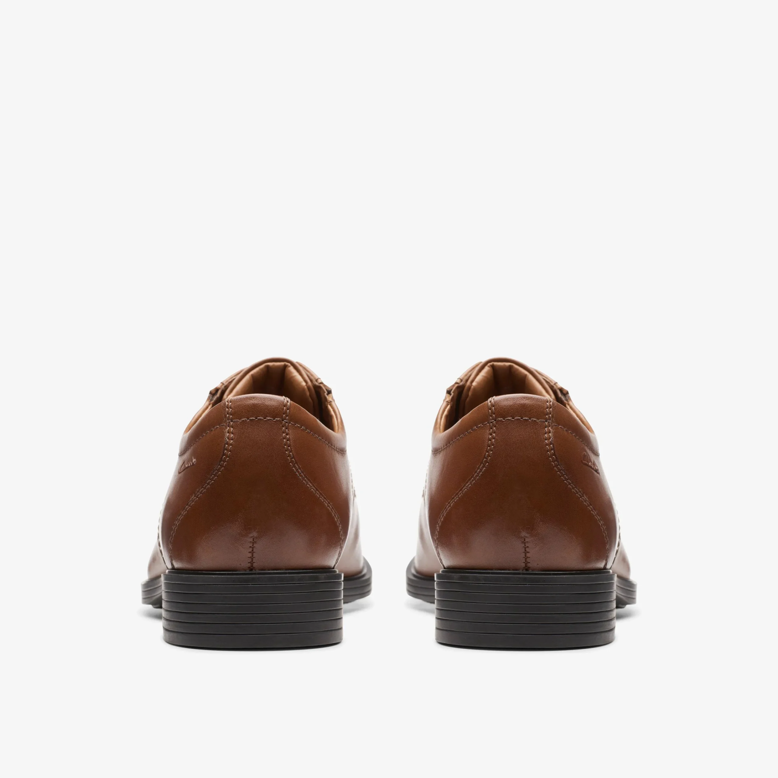 Clarks Whiddon Pace Dark Tan Leather Flash Sale