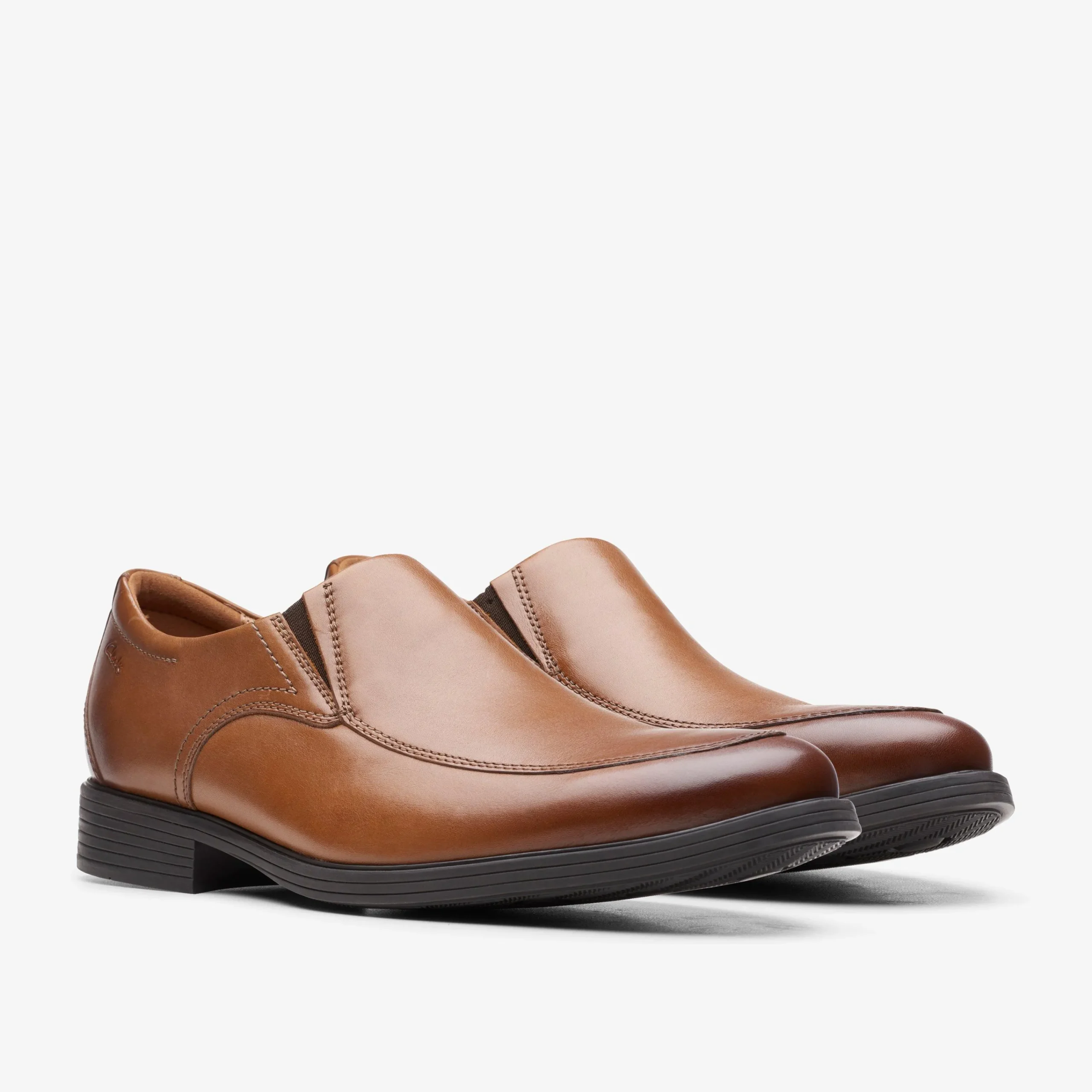 Clarks Whiddon Step Dark Tan Leather Best