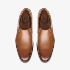 Clarks Whiddon Step Dark Tan Leather Best