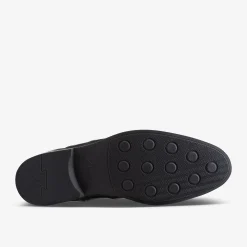 Clarks Whiddon Zip Black Leather Clearance