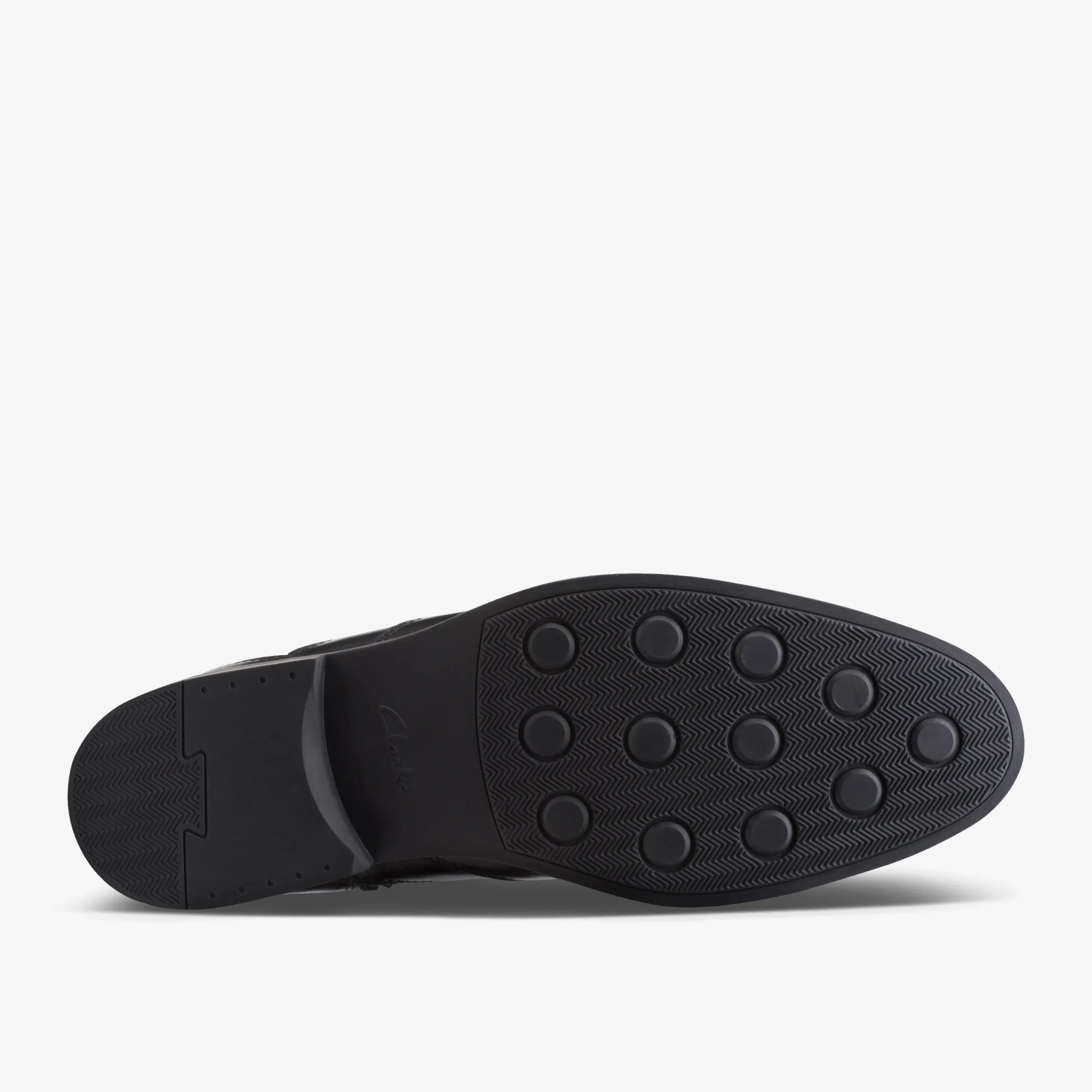 Clarks Whiddon Zip Black Leather Clearance