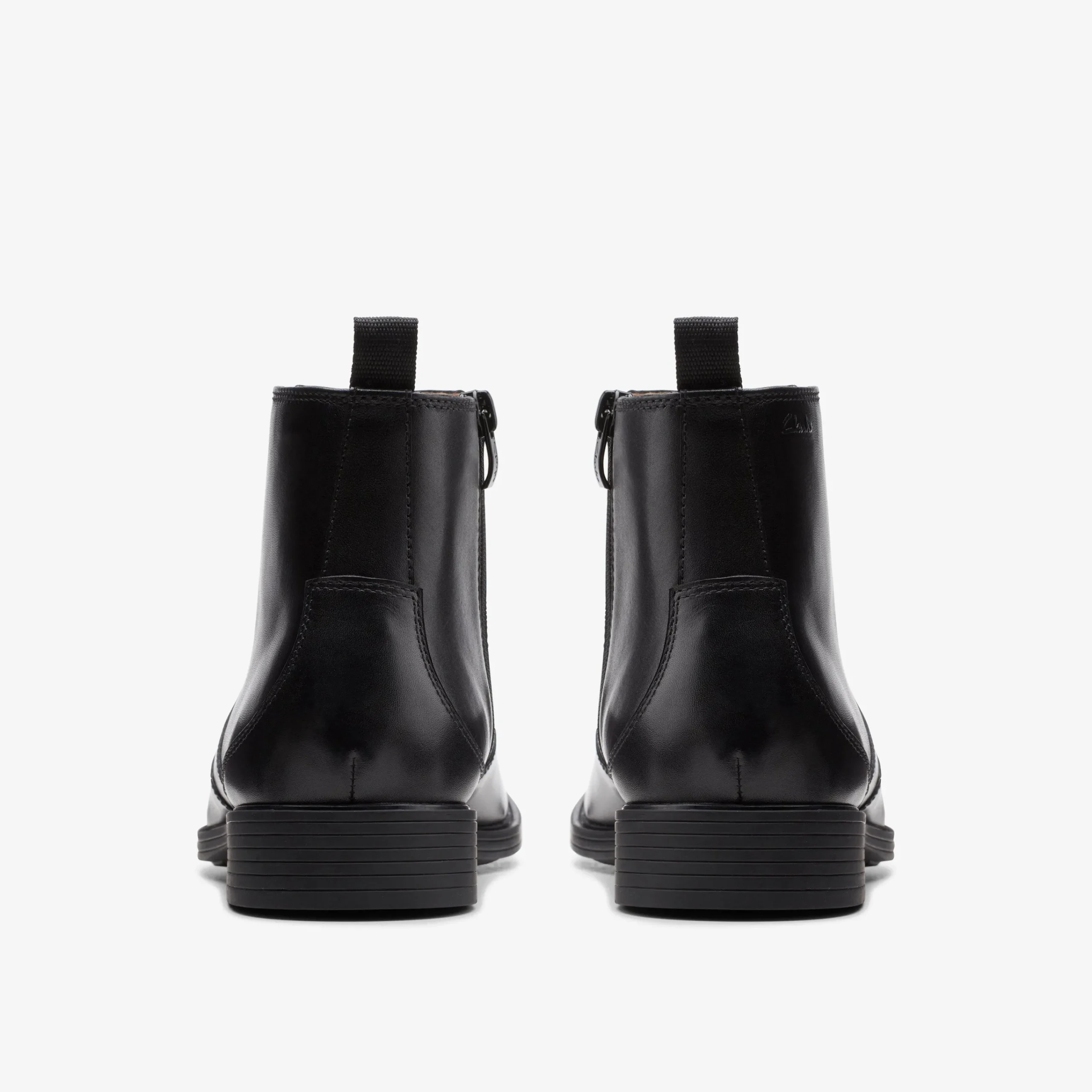 Clarks Whiddon Zip Black Leather Clearance