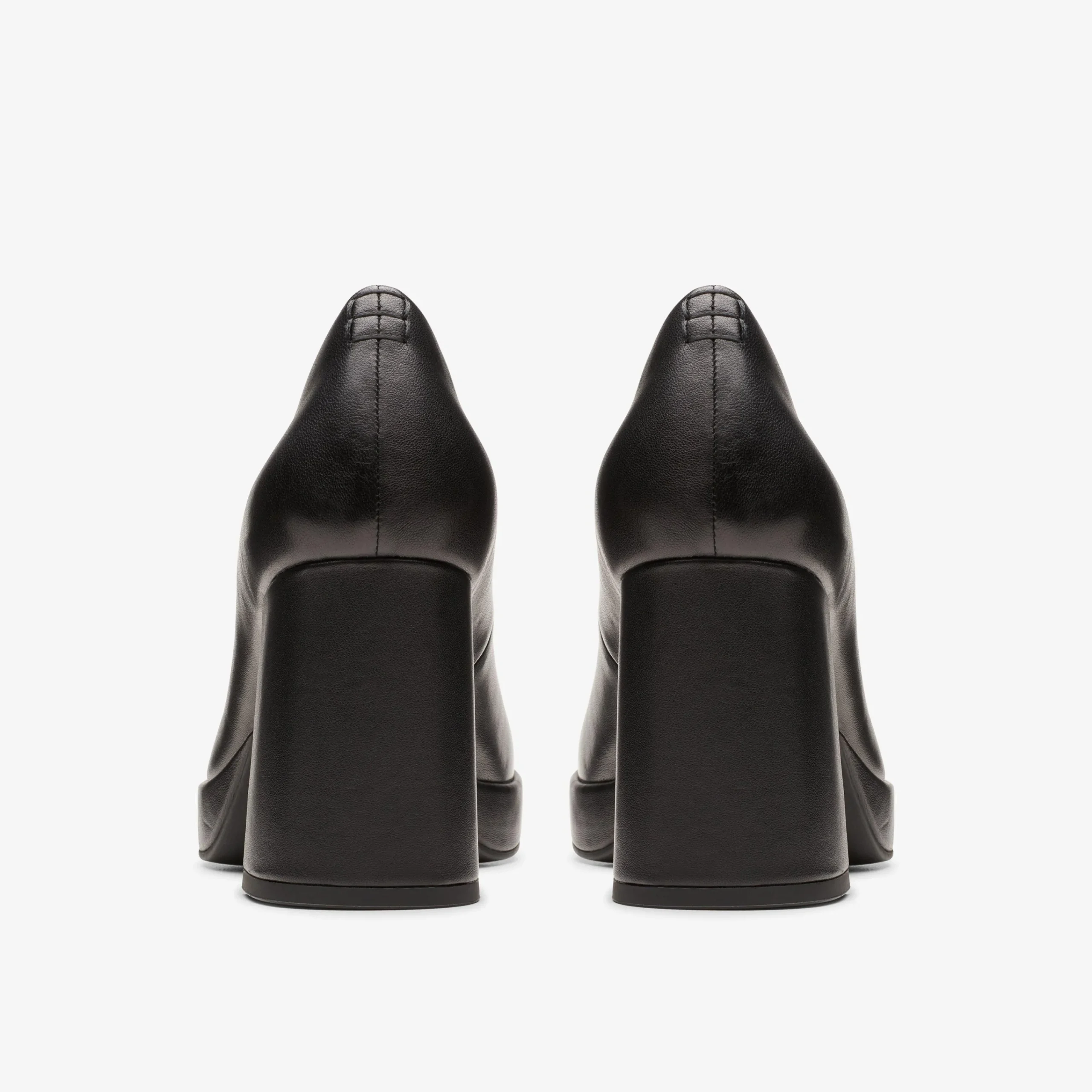 Clarks Zoya 85 Court Black Leather Sale