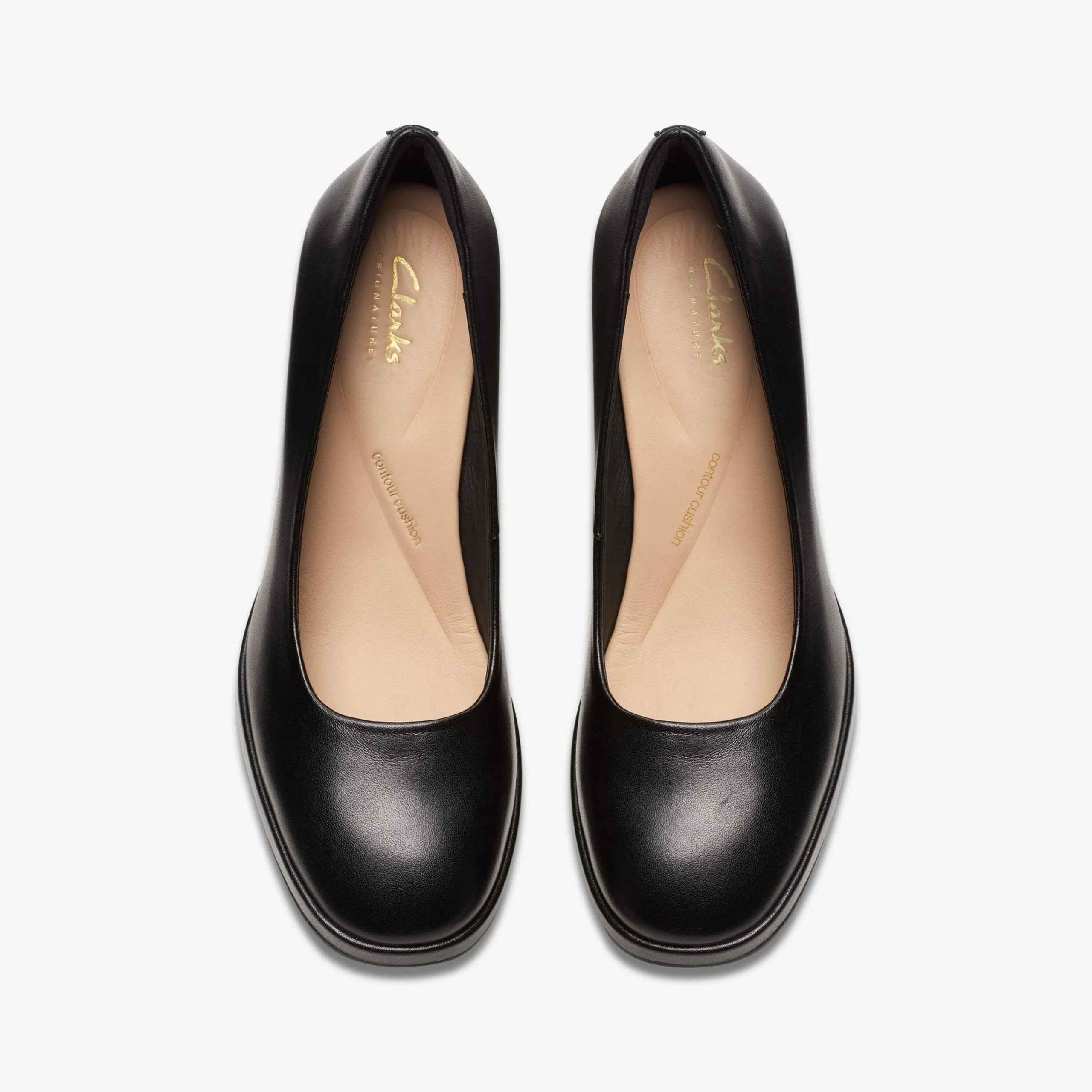 Clarks Zoya 85 Court Black Leather Sale